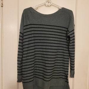 Striped Green Tunic Sweater for Women